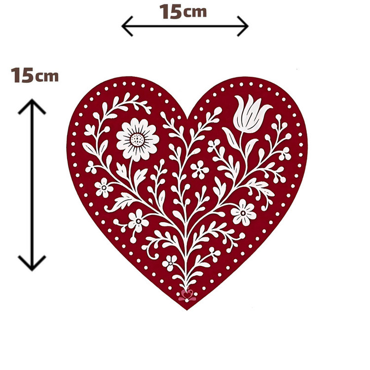 استیکر پارچه و لباس پاد آفرین مدل قلب کد S7530