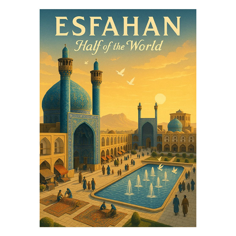 استیکر پارچه و لباس پاد آفرین مدل ایران اصفهان کد S7509