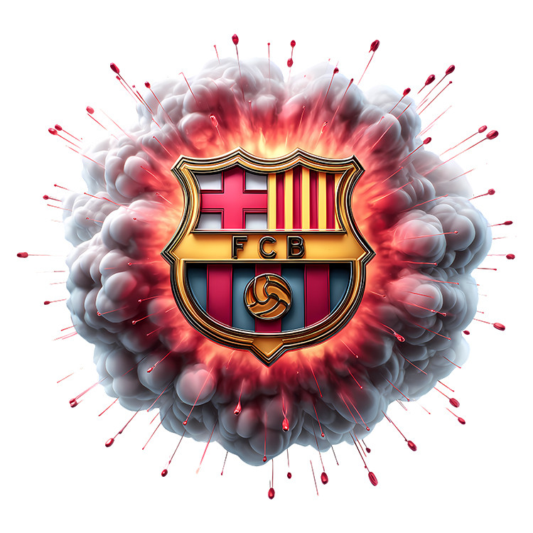 استیکر پارچه و لباس پاد آفرین مدل فوتبالی تیم بارسلونا کد S7096