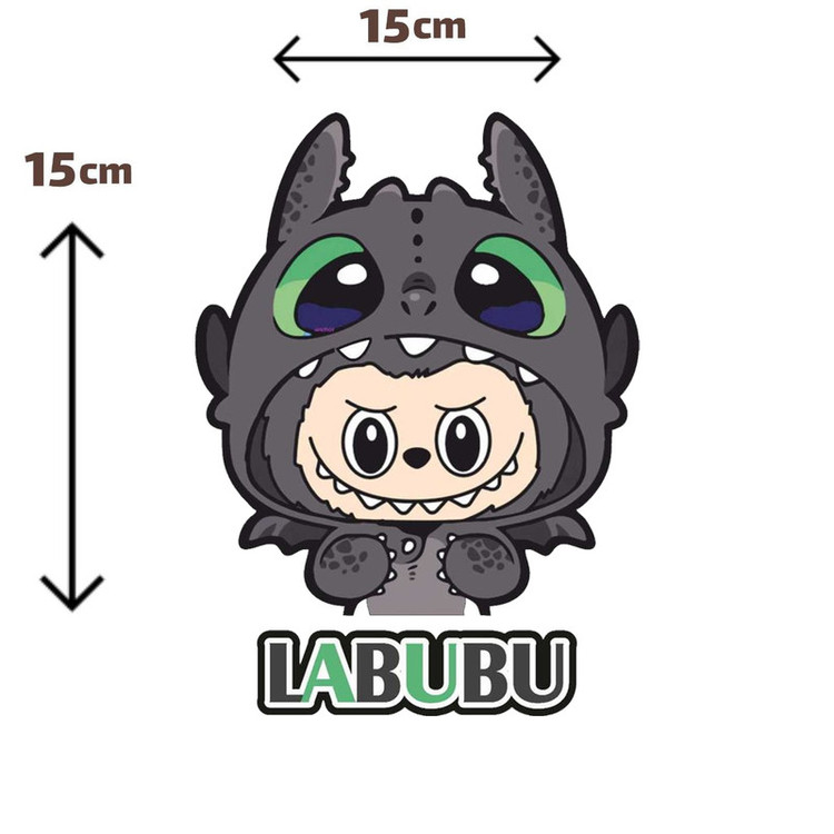 استیکر پارچه و لباس پاد آفرین مدل عروسک لبوبو Labubu کد S1180