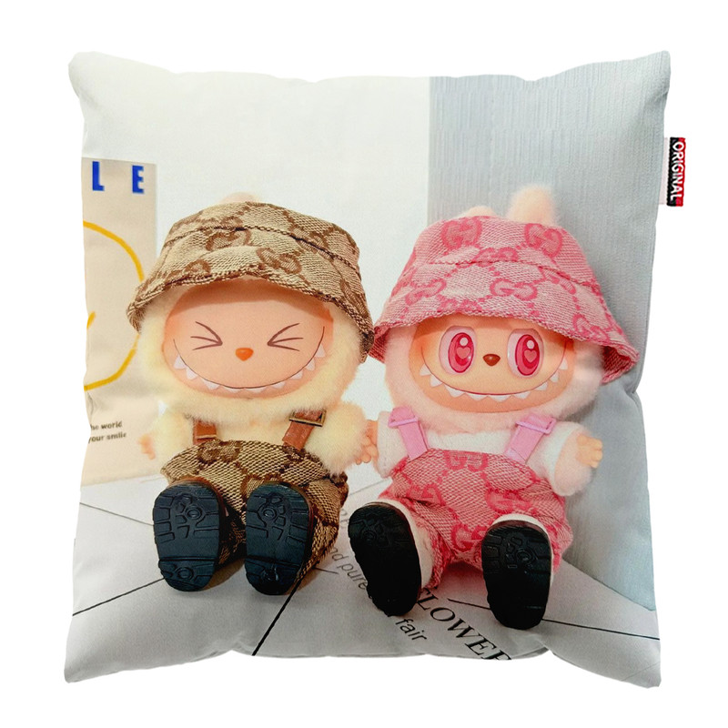 کوسن پاد آفرین مدل عروسک لبوبو کد PK302039 سایز 30*30 سانتی متر