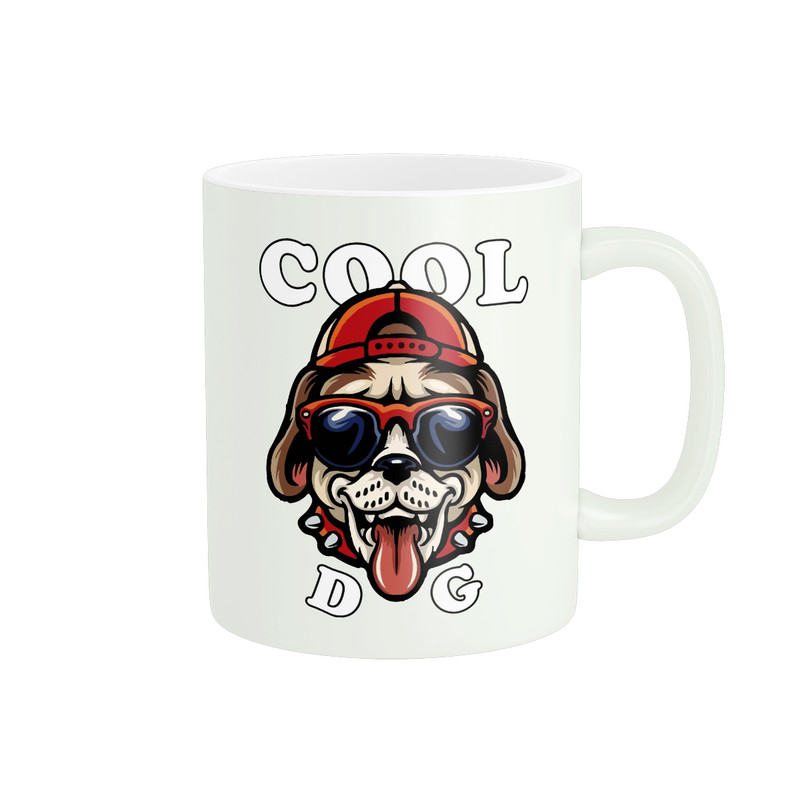 ماگ پادآفرین مدل کارتونی طرح سگ باحال Cool Dog کد PM993