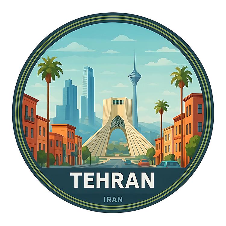 استیکر پارچه و لباس پاد آفرین مدل تهران S7047