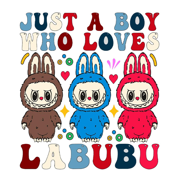 استیکر پارچه و لباس پاد آفرین مدل عروسک لبوبو Labubu کد S1188