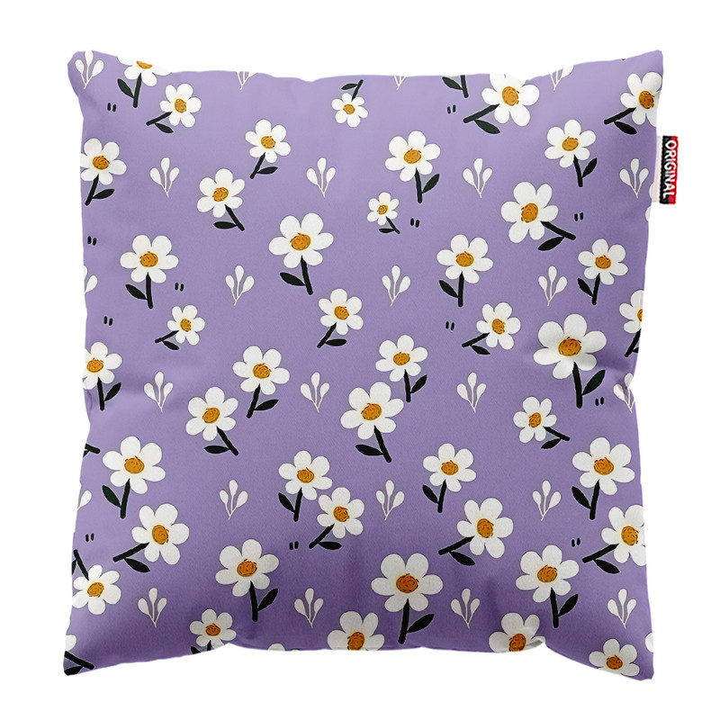 کوسن پاد آفرین مدل مینیمال طرح گل و برگ کد PK303507 سایز 30*30 سانتی متر