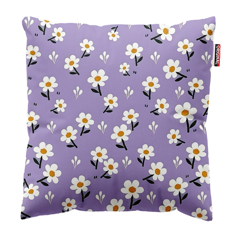 کوسن پاد آفرین مدل مینیمال طرح گل و برگ کد PK303507 سایز 30*30 سانتی متر