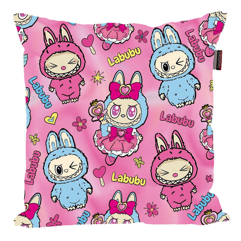 کوسن پاد آفرین مدل عروسک لبوبو کد PK301628 سایز 30*30 سانتی متر