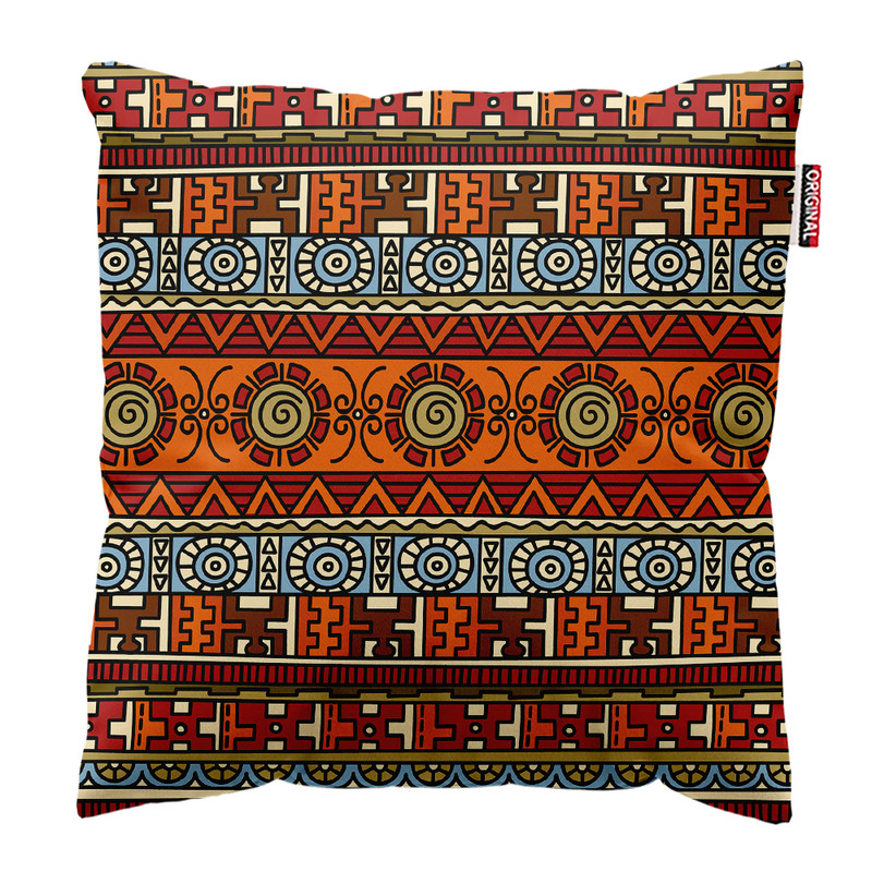 کوسن پاد آفرین مدل بوهو طرح آفریقایی کد PK302060 سایز 30*30 سانتی متر