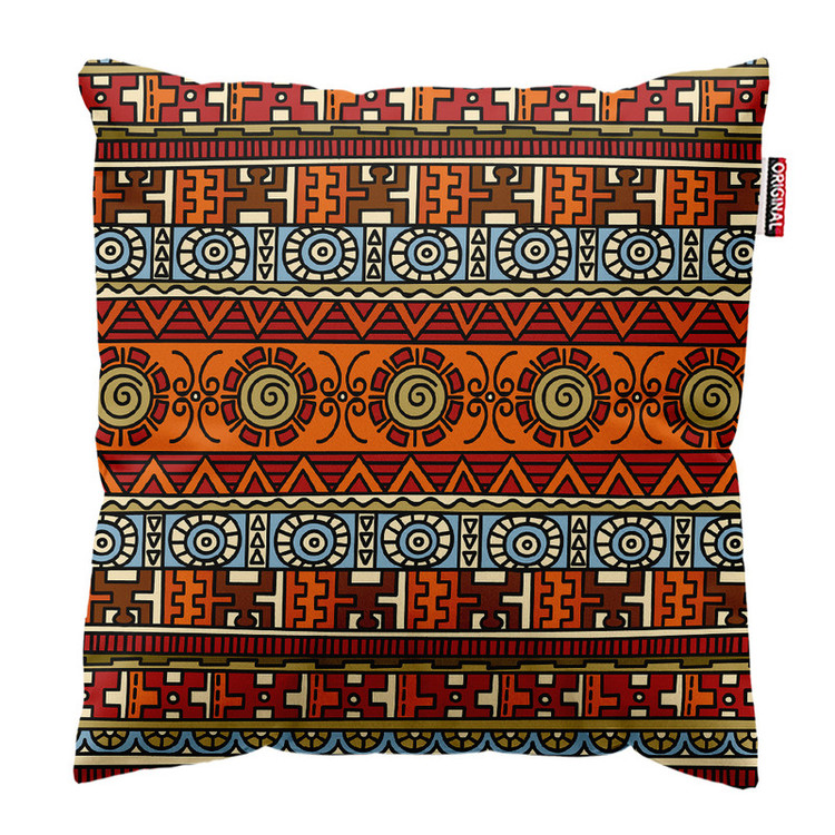 کوسن پاد آفرین مدل بوهو طرح آفریقایی کد PK302060 سایز 30*30 سانتی متر