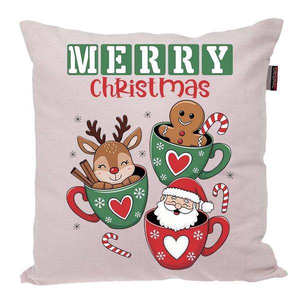 کوسن پاد آفرین مدل کریسمس طرح Merry Christmas کد PK40253