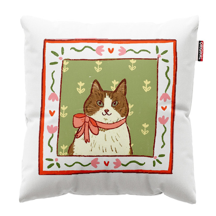 کوسن پاد آفرین طرح گربه کد PK404005 سایز 40*40 سانتی متر