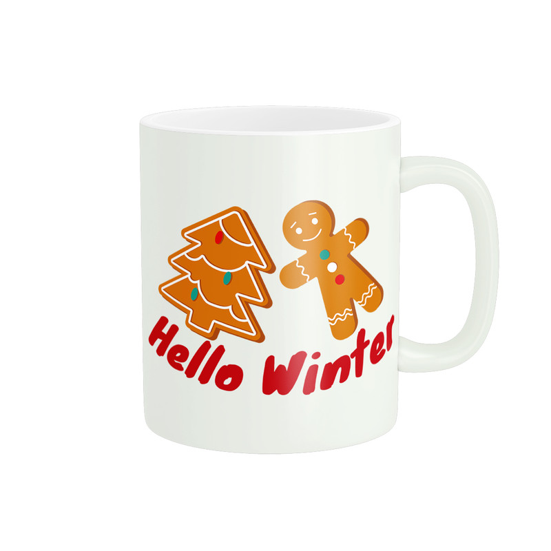 ماگ پادآفرین مدل زمستان Hello Winter طرح کریسمس کد PM825
