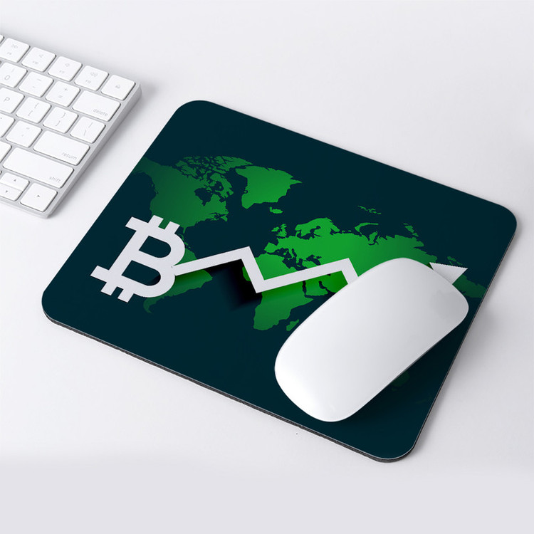 ماوس پد پاد آفرین مدل بیت کوین کریپتو فارکس تریدر ارزدیجیتال کد P376 سایز 19*24 سانتی متر