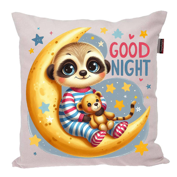 کوسن پاد آفرین مدل عروسکی طرح شب بخیر Good Night کد PK30585