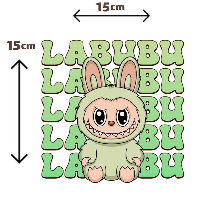 استیکر پارچه و لباس پاد آفرین مدل عروسک لبوبو Labubu کد S2020