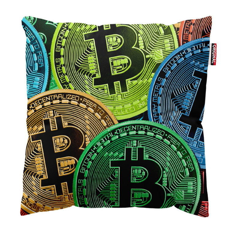 کوسن پاد آفرین مدل بیت کوین تریدر ارز دیجیتال کریپتو فارکس کد PK401681 سایز 40*40 سانتی متر
