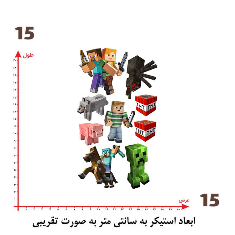 استیکر پارچه و لباس پاد آفرین طرح ماینکرافت کد 475
