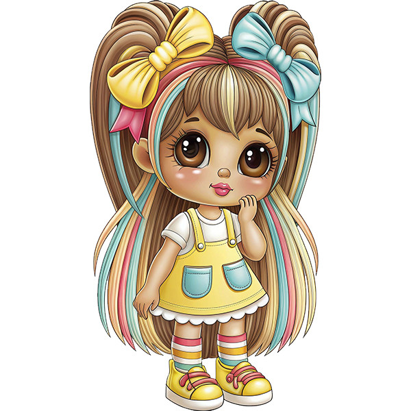 استیکر پارچه و لباس پاد آفرین طرح دختر کد 4458