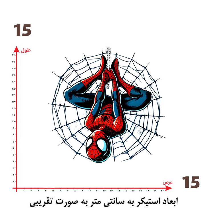 استیکر پارچه و لباس پاد آفرین طرح مرد عنکبوتی کد 3817