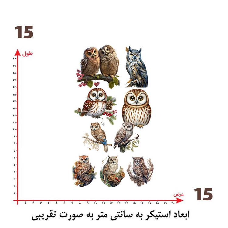 استیکر پارچه و لباس پاد آفرین طرح جغد کد 3354