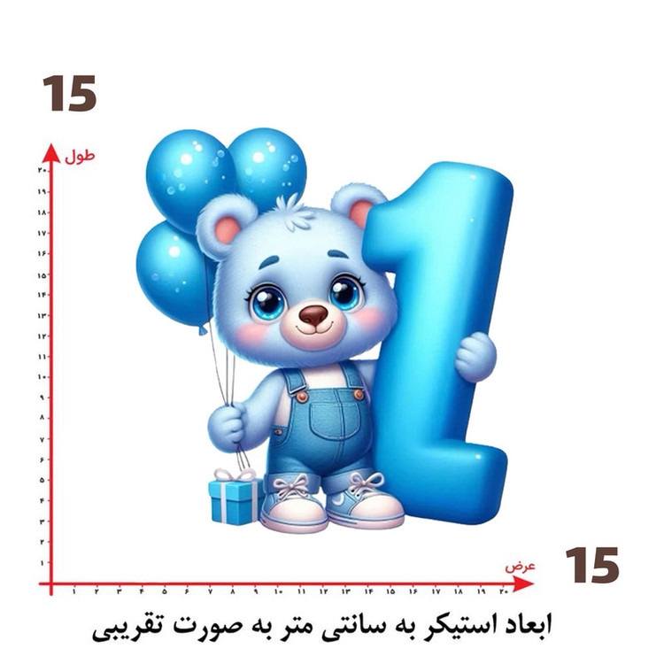 استیکر پارچه و لباس پاد آفرین طرح خرسی کد 2438