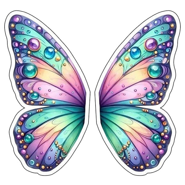 استیکر پارچه و لباس پاد آفرین طرح پروانه کد 4624