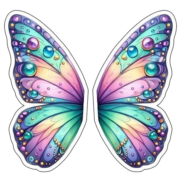 استیکر پارچه و لباس پاد آفرین طرح پروانه کد 4624