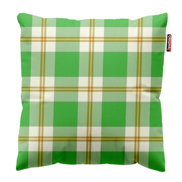 کوسن پاد آفرین طرح چهارخونه سنتی کلاسیک سبز کد 1745 سایز 30*30 سانتی متر