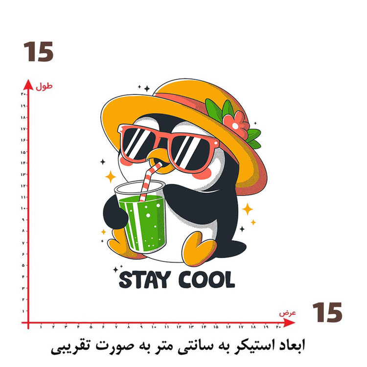 استیکر پارچه و لباس پاد آفرین طرح پاندا بامزه کد 3954