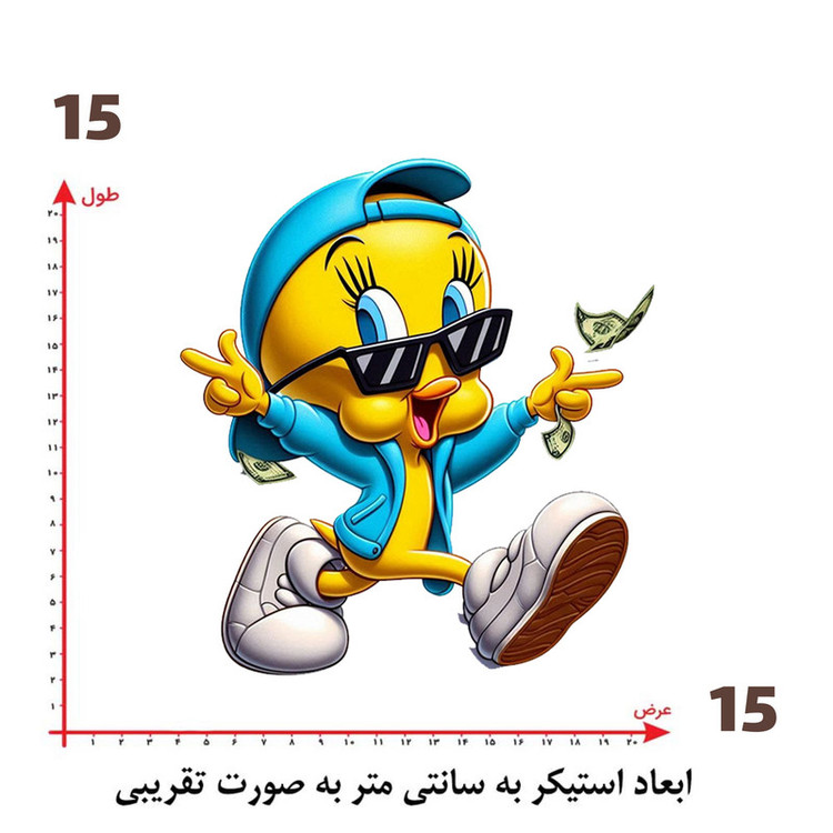 استیکر پارچه و لباس پاد آفرین طرح کارتونی کد 4309