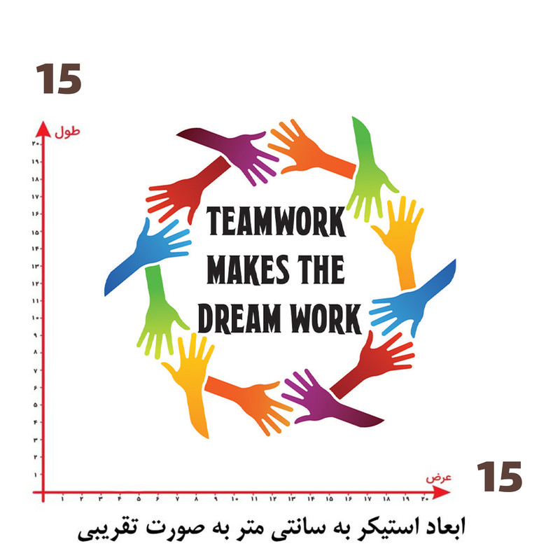 استیکر پارچه و لباس پاد آفرین طرح کار گروهی کد 2383