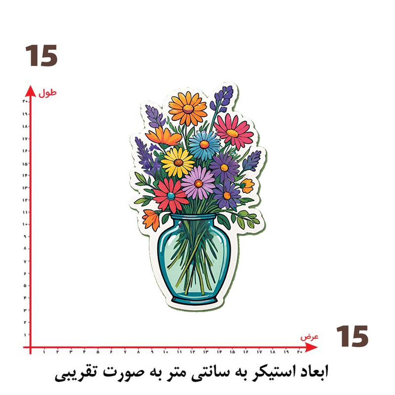 استیکر پارچه و لباس پاد آفرین طرح گلدون کد 595