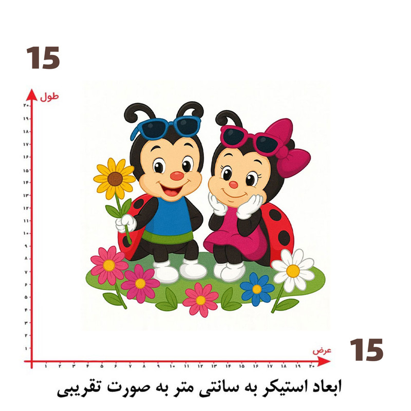 استیکر پارچه و لباس پاد آفرین طرح کارتونی کد 5057