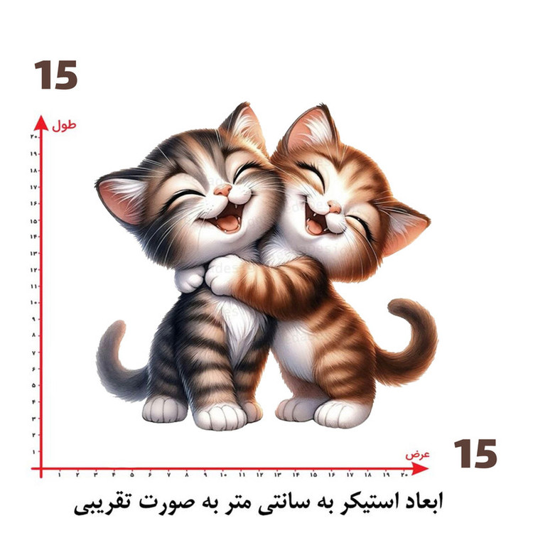استیکر پارچه و لباس پاد آفرین طرح گربه های بامزه کد 4303