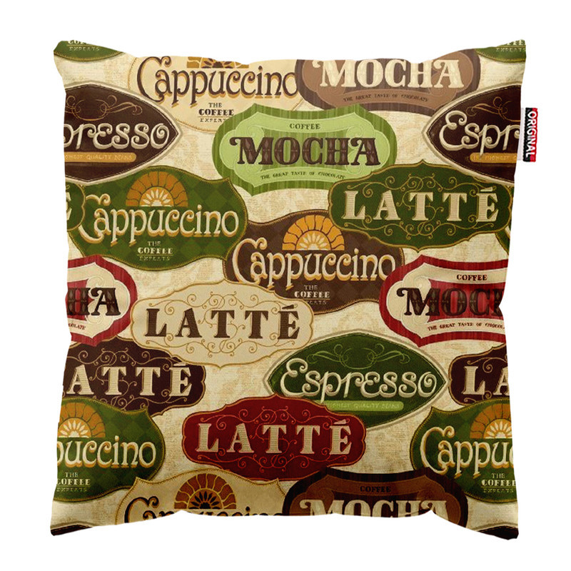 کوسن پاد آفرین طرح قهوه کافی کافه coffee کد 3983 سایز 30*30 سانتی متر