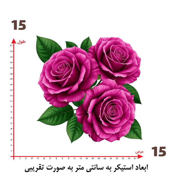 استیکر پارچه و لباس پاد آفرین طرح گل کد 5651