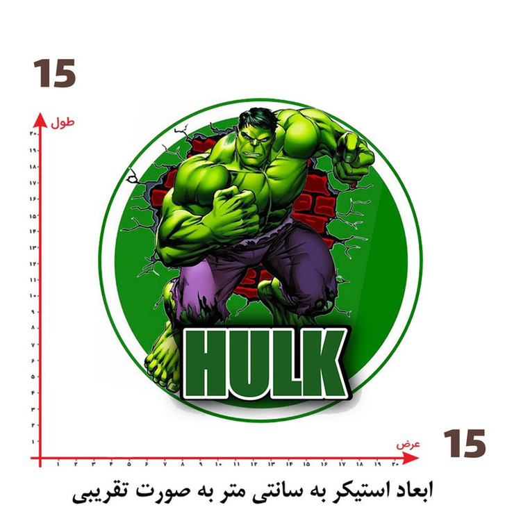 استیکر پارچه و لباس پاد آفرین طرح کارتونی هالک کد 5613