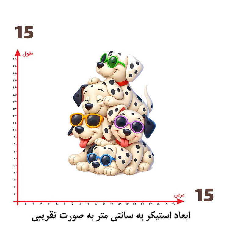 استیکر پارچه و لباس پاد آفرین طرح سگ های بامزه کد 5400