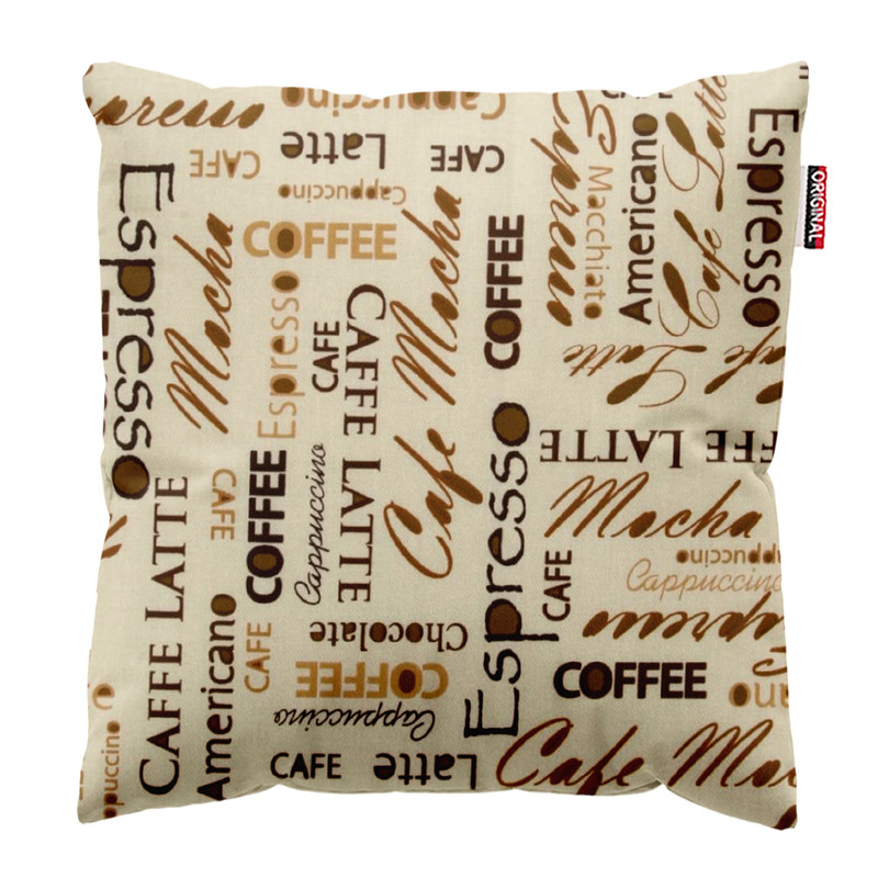 کوسن پاد آفرین طرح قهوه کافی کافه coffee کد 3984 سایز 40*40 سانتی متر