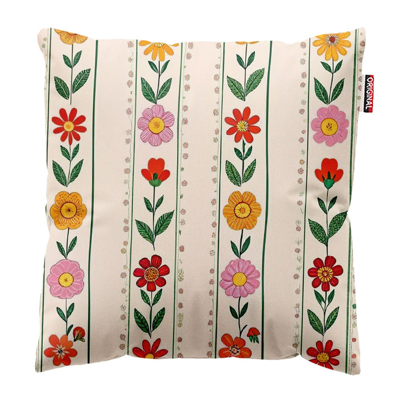 کوسن پاد آفرین طرح گل کد 5224 سایز 40*40 سانتی متر