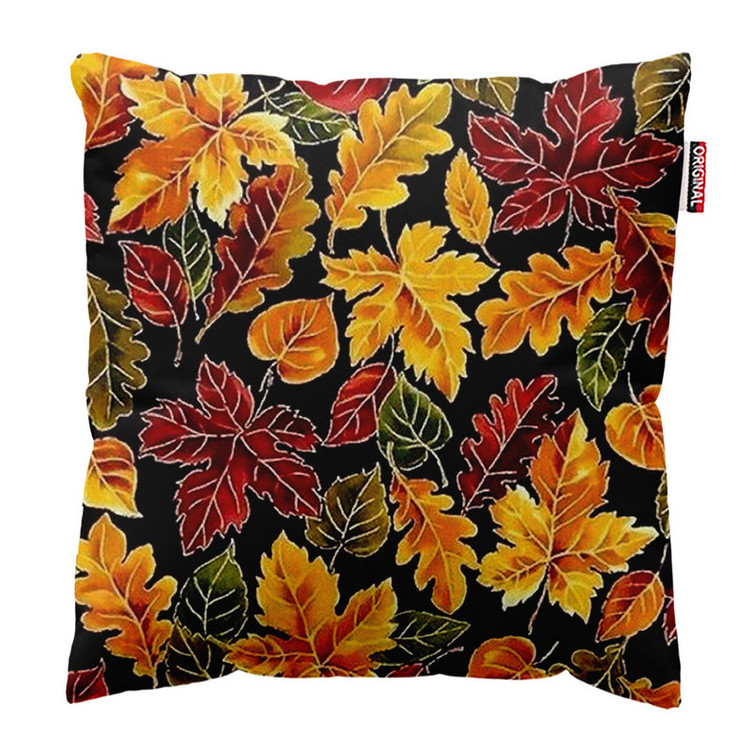 کوسن پاد آفرین طرح برگ پاییزی کد 1677 سایز 30*30 سانتی متر