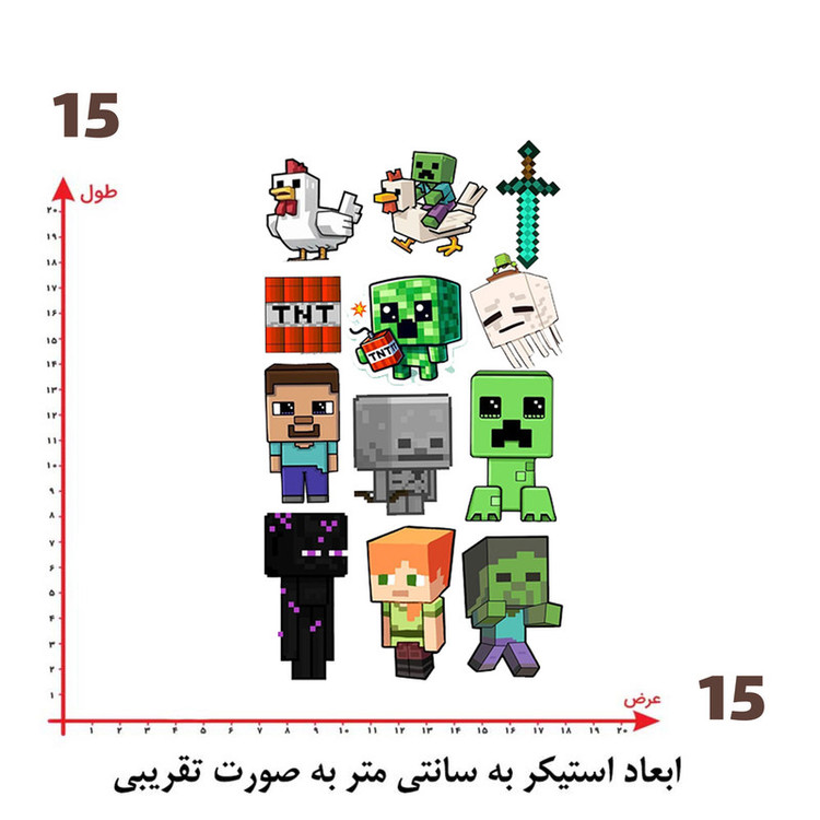 استیکر پارچه و لباس پاد آفرین طرح ماینکرافت کد 488