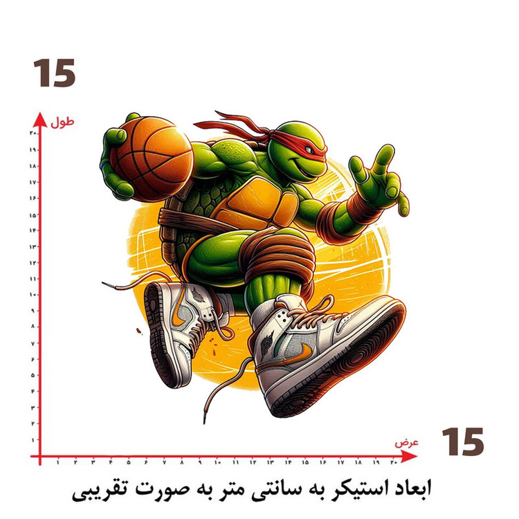 استیکر پارچه و لباس پاد آفرین طرح لاک پشت های نینجا کد 5260