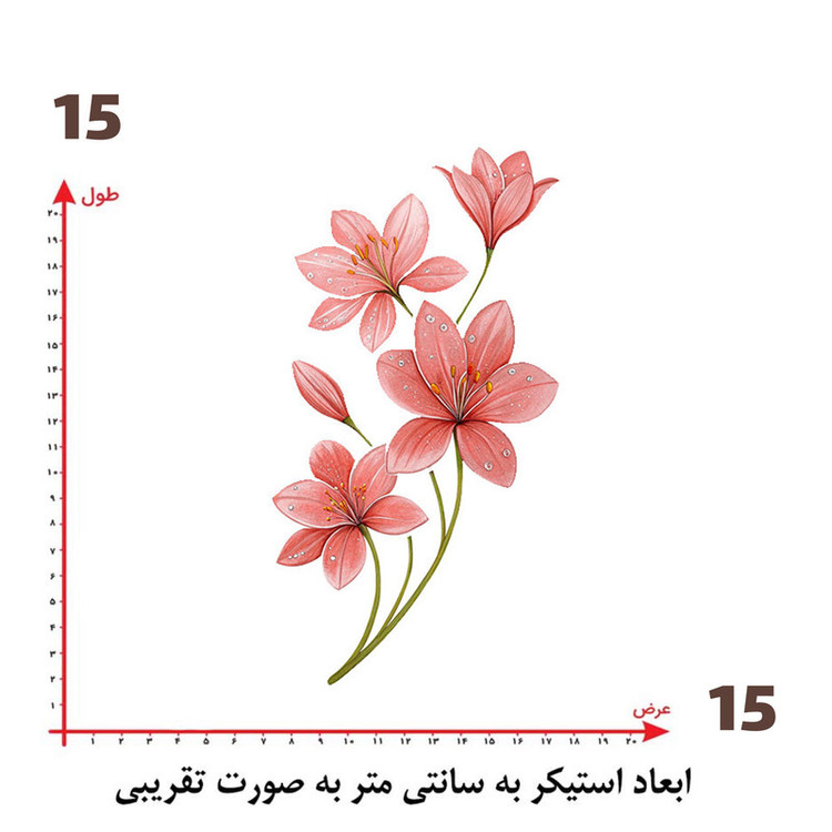 استیکر پارچه و لباس پاد آفرین طرح گل کد 5061