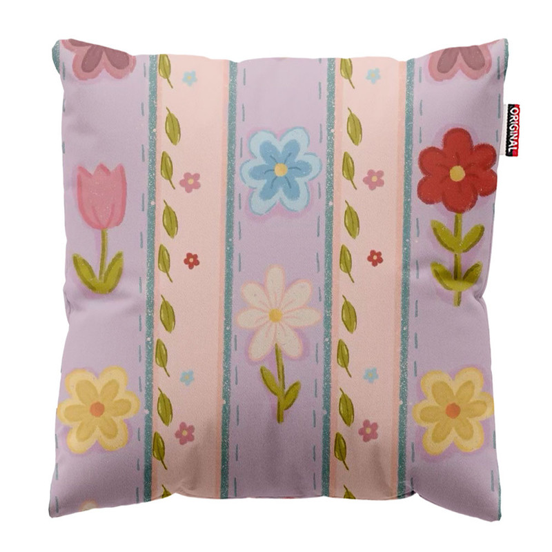 کوسن پاد آفرین طرح گل کد 5122 سایز 30*30 سانتی متر