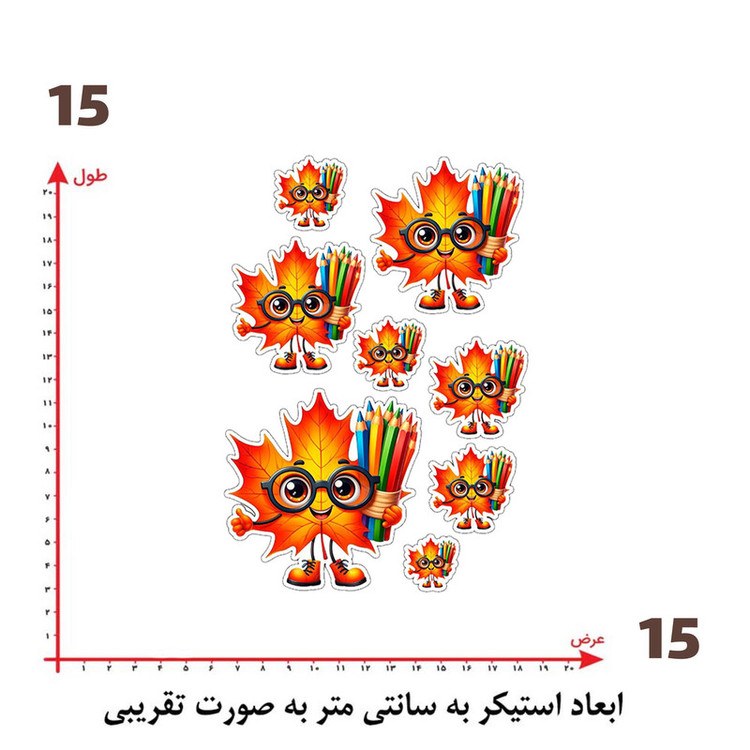 استیکر پارچه و لباس پاد آفرین طرح مداد رنگی کد 814