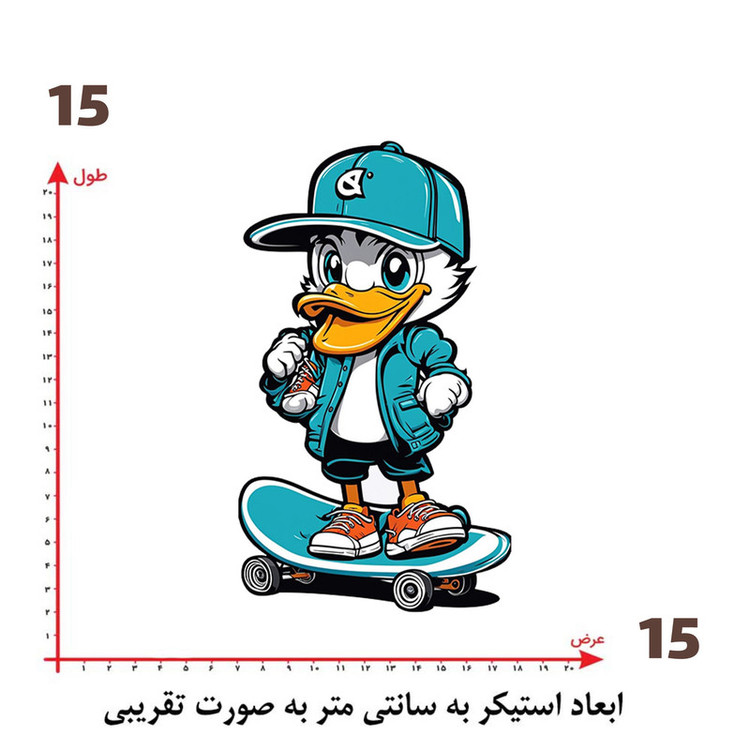 استیکر پارچه و لباس پاد آفرین طرح کارتونی کد 4078