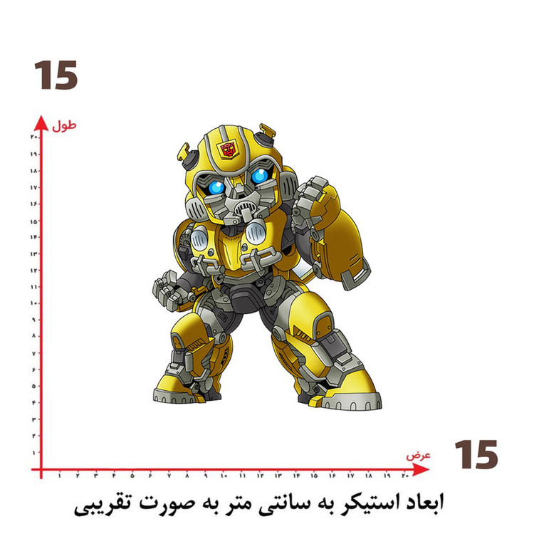 استیکر پارچه و لباس پاد آفرین طرح ربات کد 1673