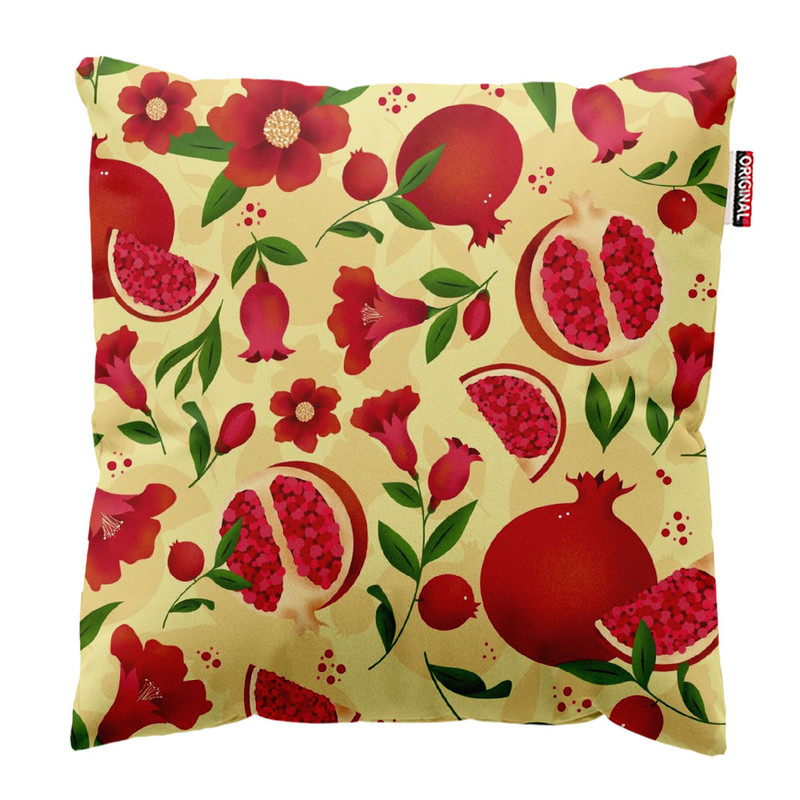 کوسن پاد آفرین طرح یلدا و انار کد 2000 سایز 30*30 سانتی متر