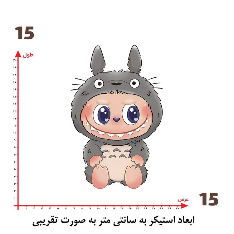 استیکر پارچه و لباس پاد آفرین طرح لبوبو کد 286